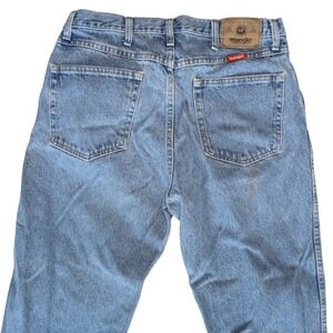 Vintage Wrangler Size 34 Light Wash Blue Jeans 100% Cotton
